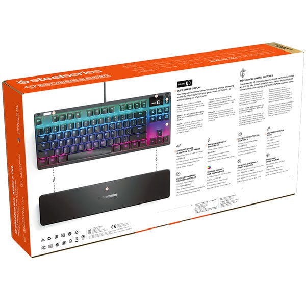 Tastatura Gaming mecanica STEELSERIES Apex 7 Tenkeyless, Red Switch, USB, negru