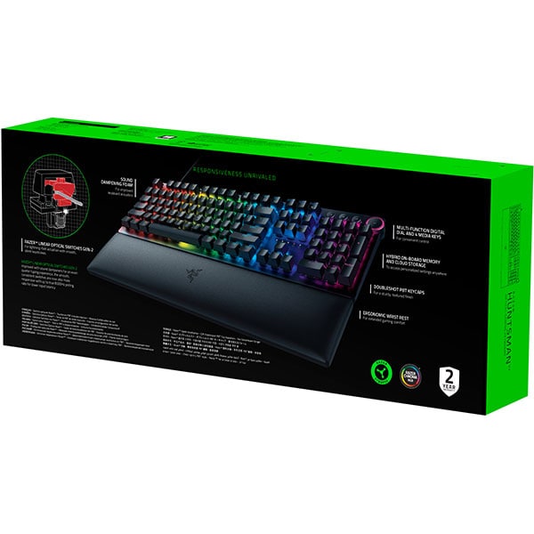 Tastatura Gaming Mecanica RAZER Huntsman V2, Red Optical Switch, US, negru