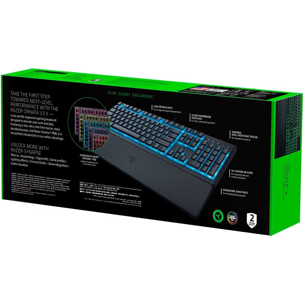 Tastatura Gaming RAZER Ornata V3 X, RGB, USB, Layout US, negru