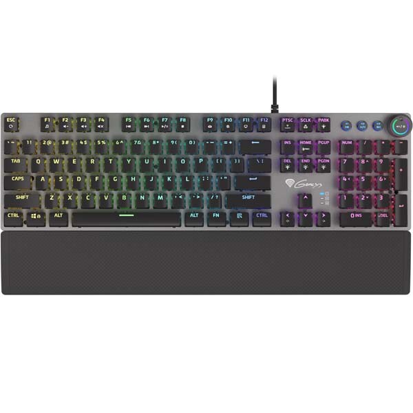 Tastatura Gaming mecanica GENESIS Thor 400 RGB, USB, Layout US, negru