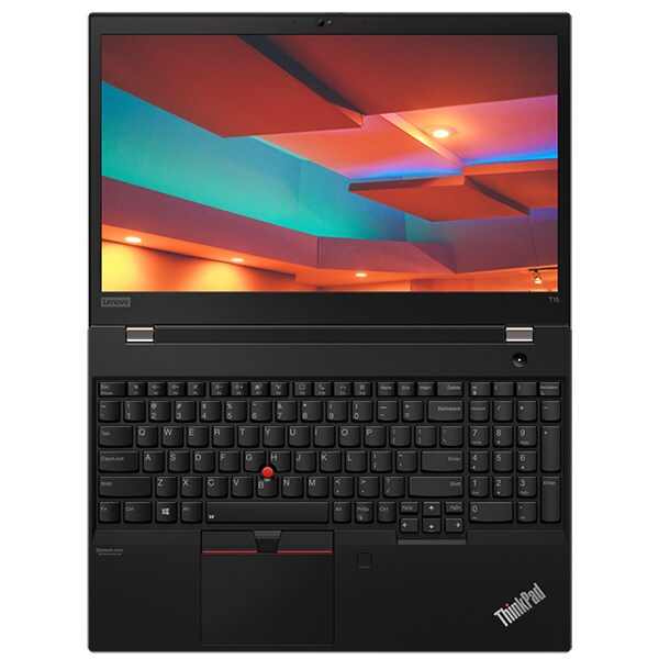 Laptop LENOVO ThinkPad T15 Gen 1, Intel Core i5-10210U pana la 4.2GHz, 15.6" Full HD, 8GB, SSD 256GB, Intel UHD Graphics, Windows 10 Pro, negru