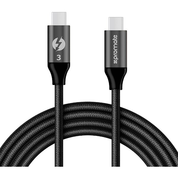 Cablu USB Type-C - USB Type-C Thunderbolt 3 PROMATE ThunderLink-C20, 1m, negru