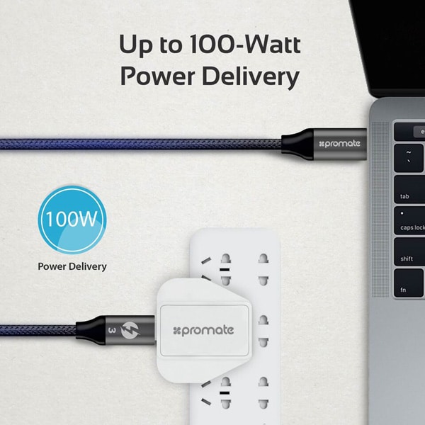 Cablu USB Type-C - USB Type-C Thunderbolt 3 PROMATE ThunderLink-C20, 1m, negru