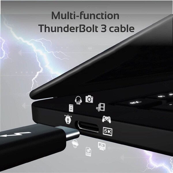 Cablu USB Type-C - USB Type-C Thunderbolt 3 PROMATE ThunderLink-C20, 1m, negru