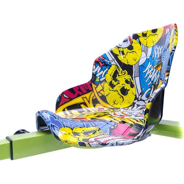 Tricicleta electrica FREEWHEEL Drift Trike V2, 8 inch, Graffiti Galben