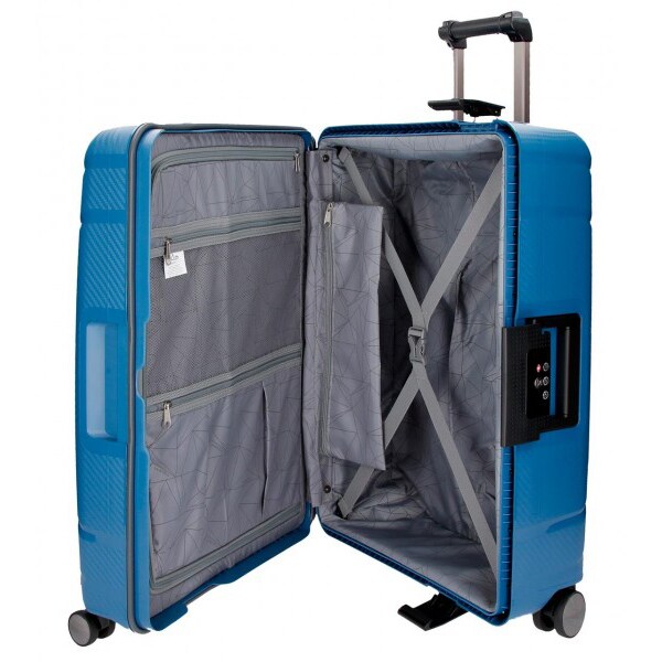 Troler MOVOM Newport, 65 cm, 4 roti, albastru