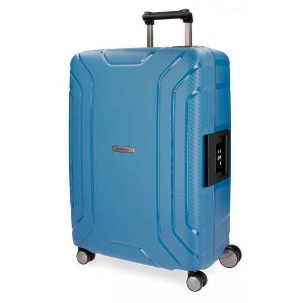 Troler MOVOM Newport, 65 cm, 4 roti, albastru