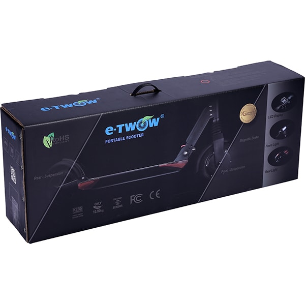 Trotineta electrica E-TWOW Booster ES, 8 inch, pliabila, gri