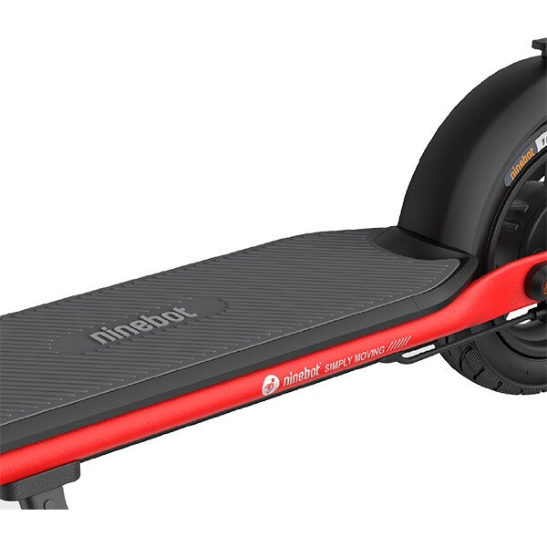 Trotineta electrica NINEBOT KickScooter D18E Powered by Segway, 10 inch, negru-rosu