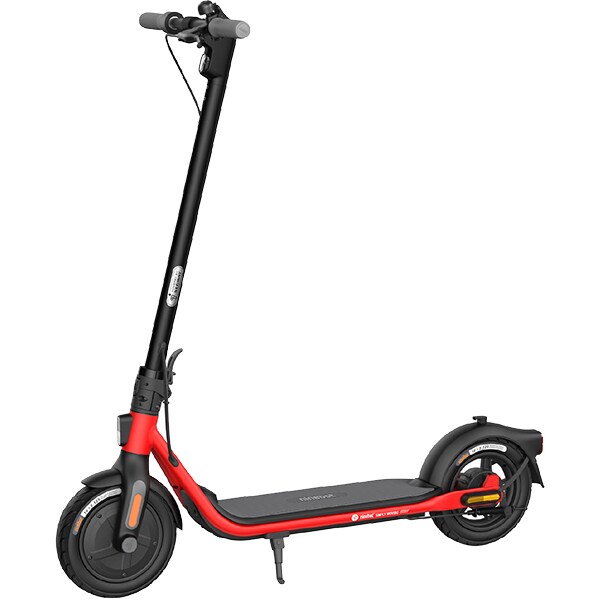 Trotineta electrica NINEBOT KickScooter D18E Powered by Segway, 10 inch, negru-rosu
