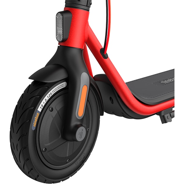 Trotineta electrica NINEBOT KickScooter D38E Powered by Segway, 10 inch, negru-rosu