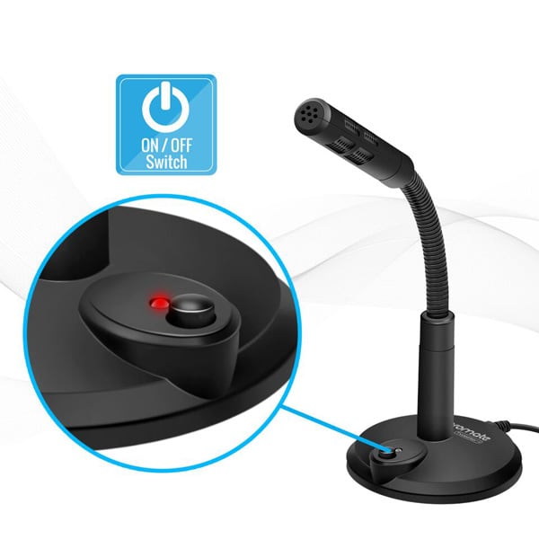 Microfon PC PROMATE Tweeter-1, Jack 3.5mm, negru