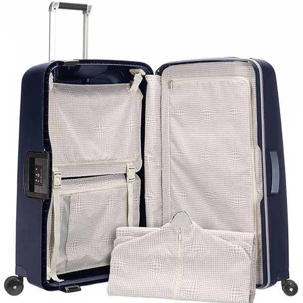 Troler SAMSONITE Spinner S'Cure DLX, 81 cm, albastru inchis