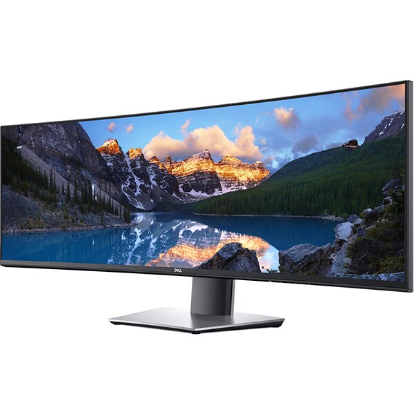 Monitor curbat LED IPS DELL UltraSharp U4919DW, 49", QHD, 60Hz, argintiu