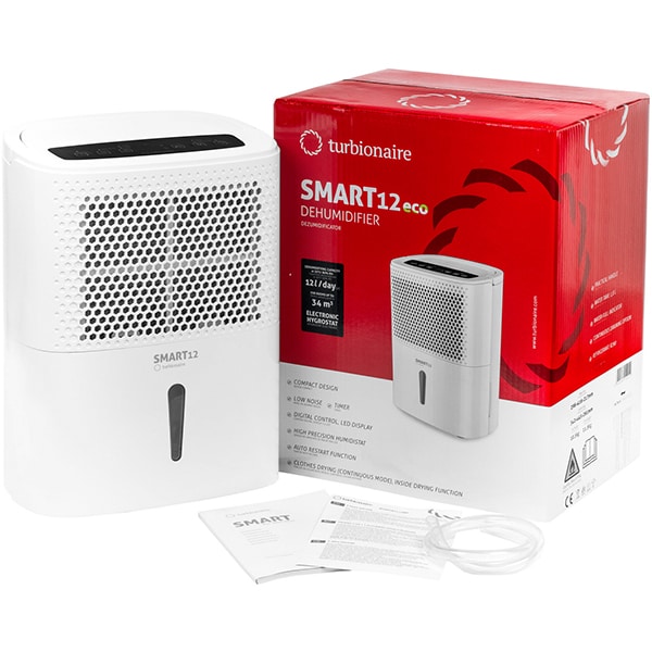 Dezumidificator aer TURBIONAIRE Smart 12 eco, 12l/zi, 200W, alb