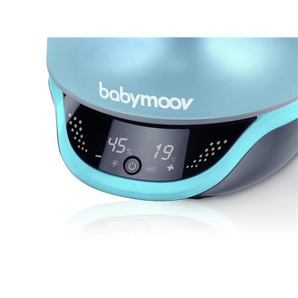 Umidificator BABYMOOV Hygro Plus A047011, 2.5l, Higrometru, Ultrasunete, albastru-gri