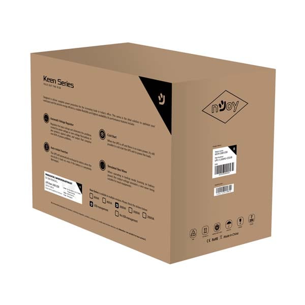Unitate UPS NJOY Keen 1000 USB, 1000VA, AVR, Schuko 