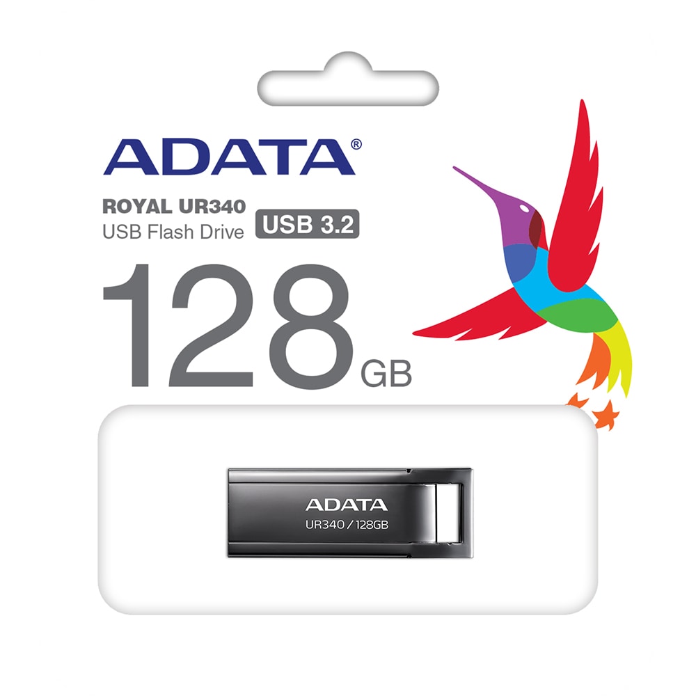 Memorie USB ADATA  Royal UR340, 128GB, USB 3.2, negru