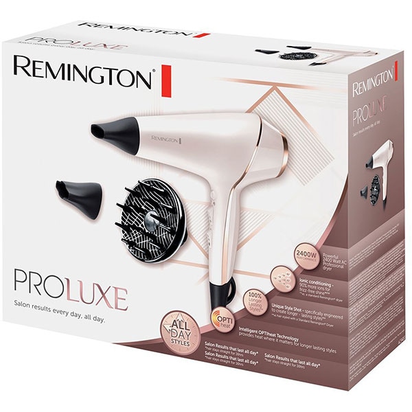 Uscator de par REMINGTON PROluxe AC9140, 2400W, 2 viteze, 3 trepte temperatura, auriu