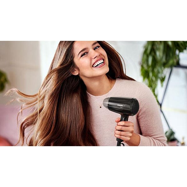Uscator de par PHILIPS EssentialCare BHC010/10, 1200W, 3 viteze, 3 trepte temperatura, ThermoProtect, negru