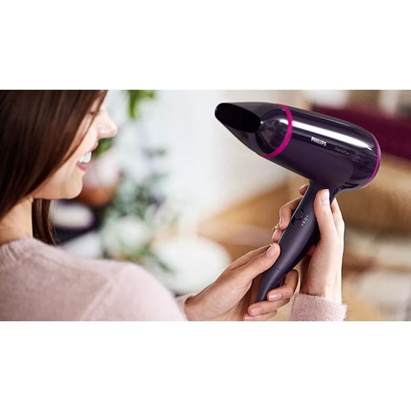 Uscator de par PHILIPS BHD002/00, 1600W, 3 viteze, 3 trepte temperatura, ThermoProtect, negru