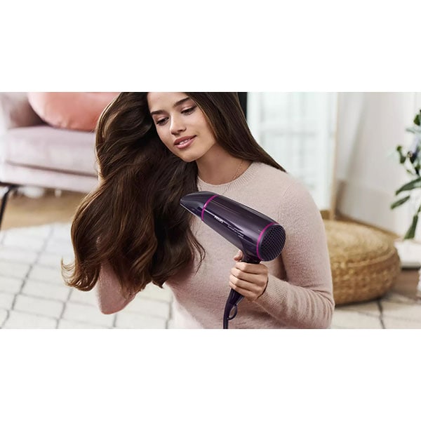 Uscator de par PHILIPS BHD002/00, 1600W, 3 viteze, 3 trepte temperatura, ThermoProtect, negru