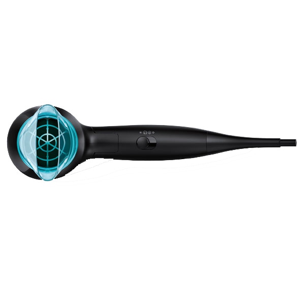 Uscator de par PHILIPS BHD007/00, 1800W, 3 viteze, 3 trepte temperatura, ThermoProtect, negru-albastru