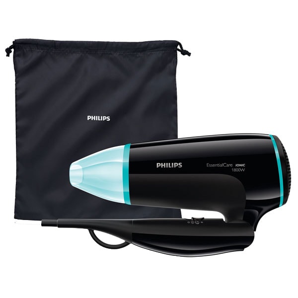 Uscator de par PHILIPS BHD007/00, 1800W, 3 viteze, 3 trepte temperatura, ThermoProtect, negru-albastru