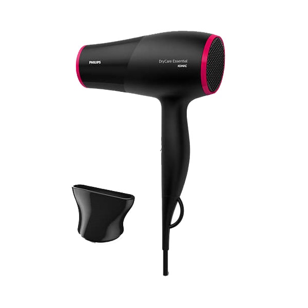 Uscator de par PHILIPS DryCare Essential BHD029/00, 1600W, 2 viteze, 3 trepte temperatura, negru-roz