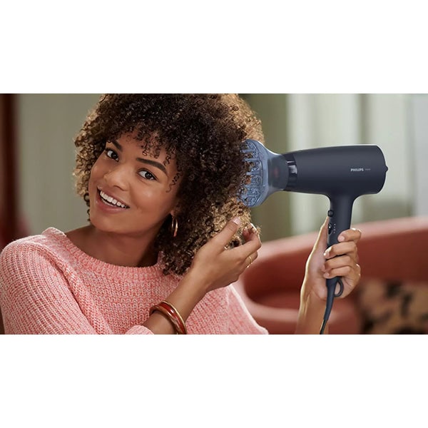Uscator de par PHILIPS Series 3000 BHD360/20, 6 viteze, 6 trepte temperatura, 2100W, negru