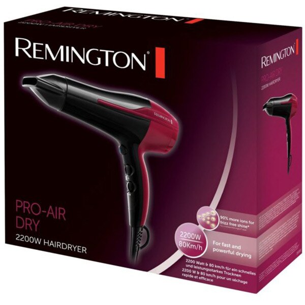 Uscator de par REMINGTON Pro Air Dry D5950, 2200W, 2 viteze, 3 trepte temperatura, rosu
