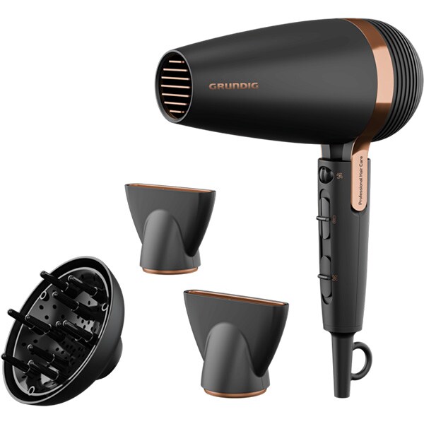 Uscator de par GRUNDIG Natura Shine HD8080, 2300W, 2 viteze, negru
