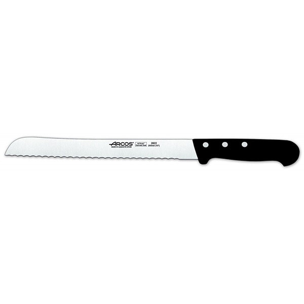 Cutit paine ARCOS, 25cm, inox, negru