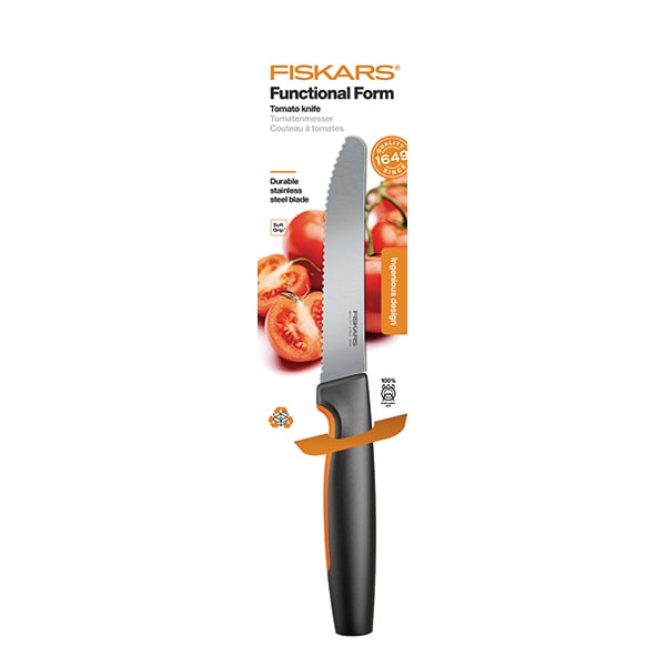Cutit pentru tomate FISKARS Functional Form 1057543, 12cm, otel, negru