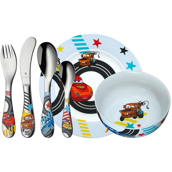Set complet de hranire WMF Disney Cars, 3 ani, 6 piese, multicolor