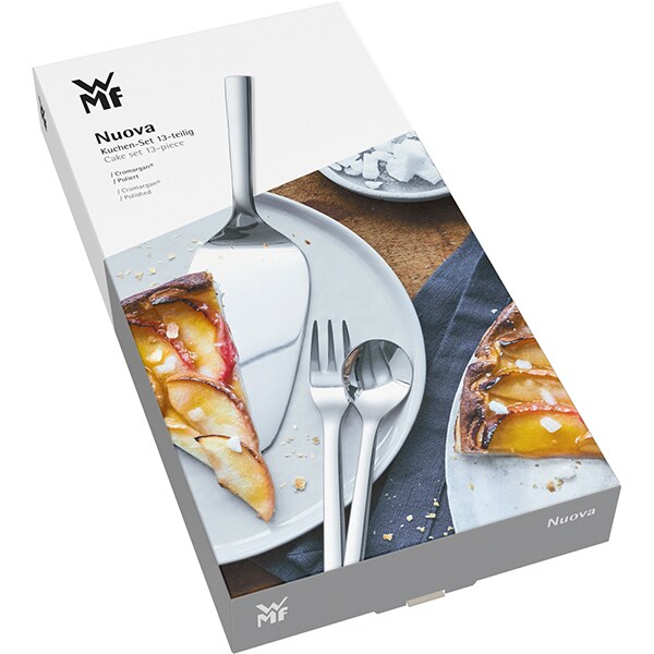 Set tacamuri pentru prajituri WMF Nuova, 13 piese, otel