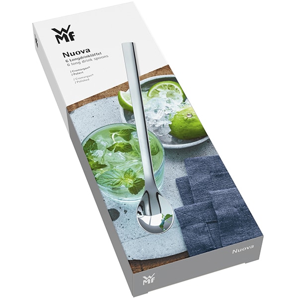 Set lingurite de cocktail WMF Nuova, 6 piese, otel