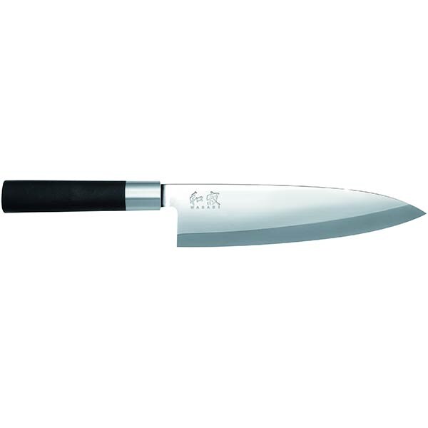 Cutit KAI Wasabi Deba 6721D, 21cm, inox, negru