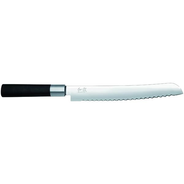Cutit paine KAI Wasabi 6723B, 23cm, otel, negru