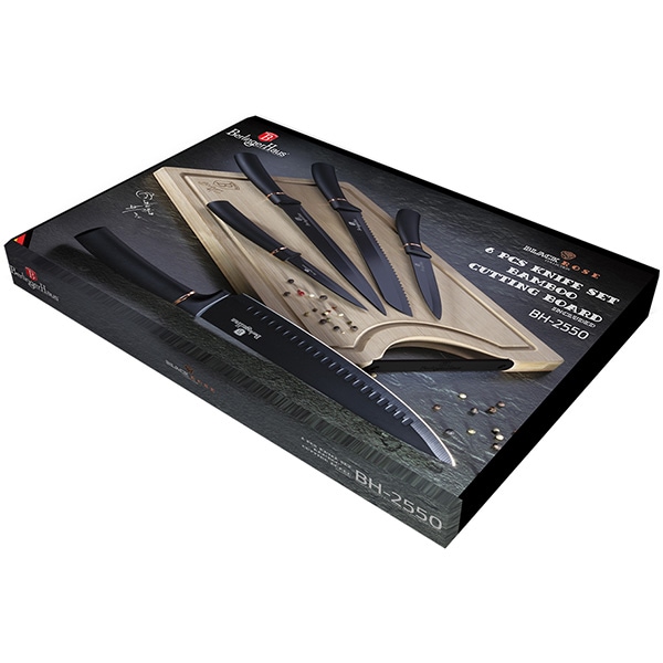 Set cutite BERLINGER HAUS BH/2550, 5 piese, otel, 9-20cm, negru