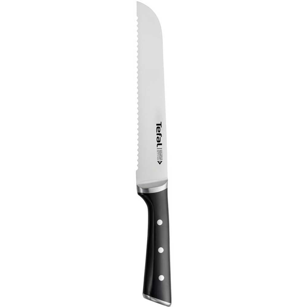 Cutit paine TEFAL Ingenio Ice Force K2320414, 20cm, inox, negru