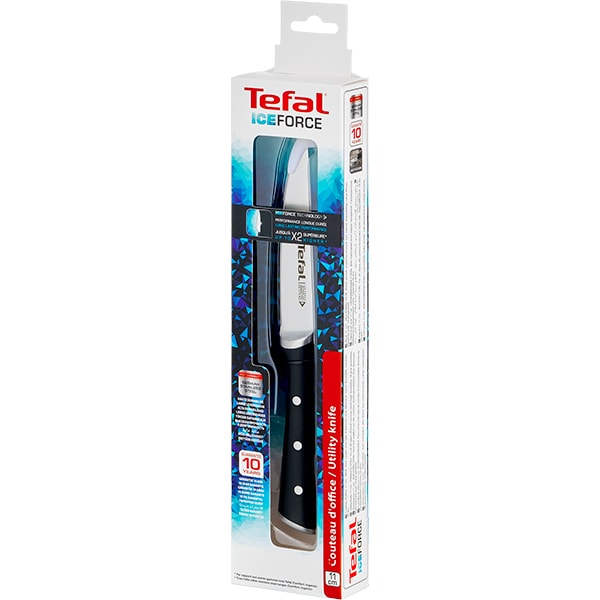 Cutit utilitar TEFAL Ingenio Ice Force K2320914, 11cm, inox, negru