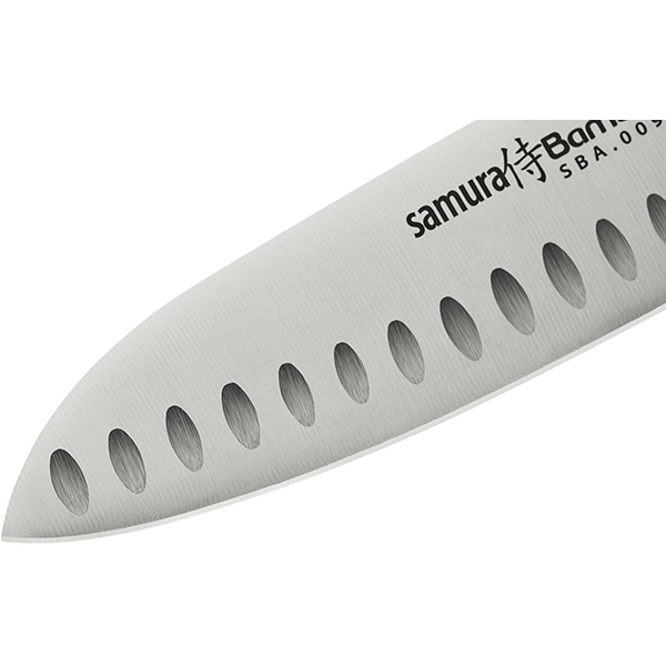 Cutit Santoku SAMURA Bamboo, 16cm, otel, argintiu