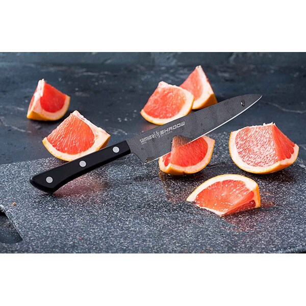 Cutit utilitar SAMURA Shadow SH-0023, 15cm, otel, negru