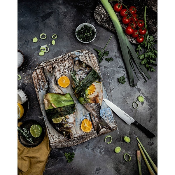 Cutit utilitar SAMURA Harakiri SHR-0023B, 15cm, otel, negru