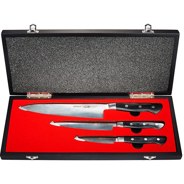 Set cutite SAMURA Pro-S, 3 piese, 8.8 - 20cm, inox, negru