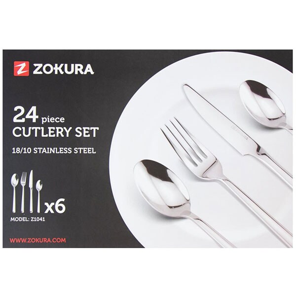 Set tacamuri ZOKURA Z1041, 24 piese, inox