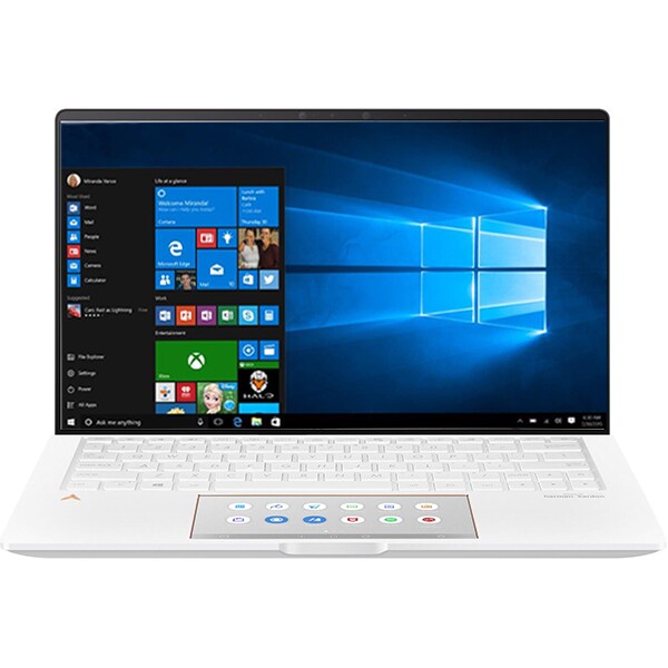 Laptop ASUS ZenBook Edition 30 UX334FL-A4052R, Intel Core i7-8565U pana la 4.6GHz, 13.3" Full HD, 16GB, SSD 512GB, NVIDIA GeForce MX250 2GB, Windows 10 Pro, White leather