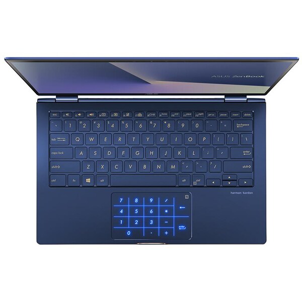 Laptop 2 in 1 ASUS ZenBook Flip 13 UX362FA-EL206T, Intel Core i7-8565U pana la 4.6GHz, 13.3" Full HD Touch, 16GB, SSD 512GB, Intel UHD Graphics 620, Windows 10 Home, Royal Blue