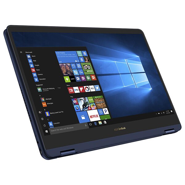 Laptop 2 in 1 ASUS ZenBook Flip UX370UA-C4228R, 13.3" Full HD Touch, Intel Core i7-8550U pana la 4.0Ghz, 16GB, SSD 256GB, Intel UHD Graphics 620, Windows 10 Home, Blue